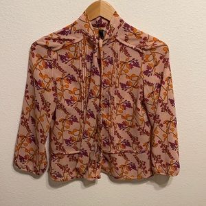 Chiffon floral blouse size 8 (med)